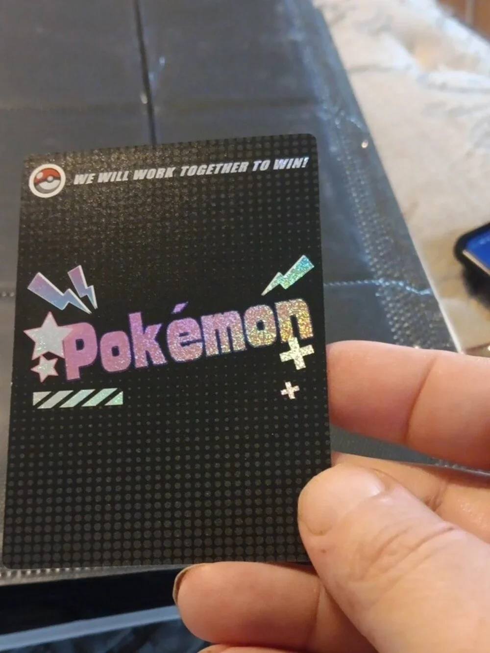 Pokemon Holographic Green Blue Trainer & Gardevoir/Gallade Art Card